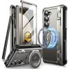 imageSUPCASE for Z Fold 6 Case with S Pen Holder UB Pro Mag Compatible with MagSafe Military Grade Protection Builtin Screen Protector ampamp Magnetic Ring Holder Rugged Phone Case BlackTiGray