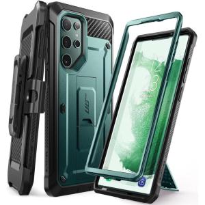 imageSUPCASE Samsung Galaxy S22 Ultra 5G 2022 Case with Kickstand Holder  Belt Clip Unicorn Beetle Pro Heavy Duty Shockproof Bumper Protector Without Screen Protector Blueblue