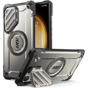 imageSUPCASE UB Mag XT Case for Samsung Galaxy S24 Ultra 2024 Release Metal Camera Cover Extreme Lens Protection Slim Rugged Case with Builtin Kickstand RuddyTiGray