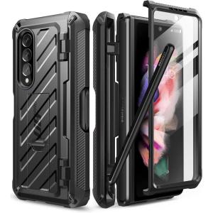 imageSUPCASE Unicorn Beetle Pro Series Case for Samsung Galaxy Z Fold 3 5G 2021 FullBody Dual Layer Rugged Case with Builtin Screen Protector ampamp Kickstand ampamp S Pen Slot BlackBlack