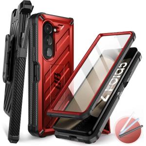 imageSUPCASE for Galaxy Z Fold 5 Case Unicorn Beetle Belt Clip with S Pen Holder Builtin Screen Protector ampamp Stand Heavy Duty Shockproof Protective Rugged Phone Case for Samsung Fold 5 BlackRuddy