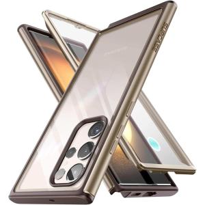 imageSUPCASE for Samsung Galaxy S23 Ultra Case with Builtin Screen Protector Edge XT Fingerprint Compatible MilitaryGrade Protection FullBody Clear Bumber Phone Case for S23 Ultra BlackCream