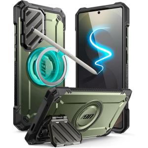 imageSUPCASE for Samsung Galaxy S25 Ultra Case with Camera Cover Stand UBMag XT S Pen Friendly Compatible with MagSafe MilitaryGrade Protection Magnetic Phone Case for S25 Ultra 69 inch BlackGuldan