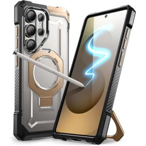 imageSUPCASE for Samsung Galaxy S25 Ultra Case with Stand Unicorn Beetle Grip S Pen Friendly Compatible with MagSafe MilitaryGrade Protection Magnetic Phone Case for S25 Ultra 69 Inch BlackDesert