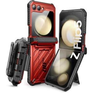 imageSUPCASE for Samsung Galaxy Z Flip 5 Case with Stand ampamp BeltClip Unicorn Beetle Pro Hinge Protection Front Screen Protector Dual Layer Rugged Protective Phone Case for Galaxy Z Flip 5 BlackRuddy