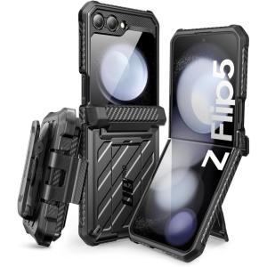 imageSUPCASE for Samsung Galaxy Z Flip 5 Case with Stand ampamp BeltClip Unicorn Beetle Pro Hinge Protection Front Screen Protector Dual Layer Rugged Protective Phone Case for Galaxy Z Flip 5 BlackBlack