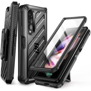 imageSUPCASE for Samsung Galaxy Z Fold 3 Case with Stand Unicorn Beetle Builtin Screen Protector ampamp Belt Clip Heavy Duty Rugged FullBody Shockproof Protective Phone Case for Galaxy Fold 3 BlackBlack