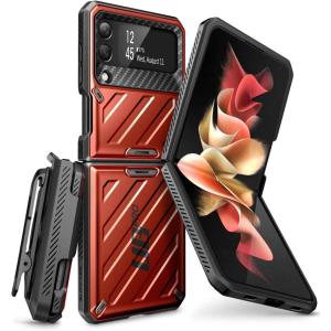 imageSUPCASE for Samsung Samsung Galaxy Z Flip 3 Case with BeltClip Unicorn Beetle Pro AntiScratch MilitaryGrade Protection FullBody Dual Layer Rugged Phone Case for Galaxy Z Flip 3 RuddyRed