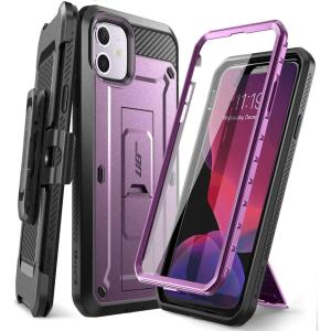 imageSUPCASE for iPhone 11 Case with Screen Protector Unicorn Beetle Pro Builtin Stand ampamp Belt Clip MilitaryGrade Protection Heavy Duty FullBody Protective Phone Case for iPhone 11 61quot BlackMetallicPurple