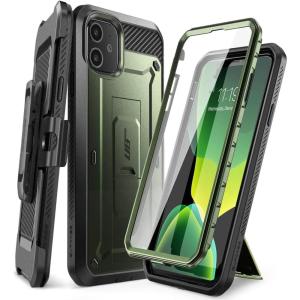 imageSUPCASE for iPhone 11 Case with Screen Protector Unicorn Beetle Pro Builtin Stand ampamp Belt Clip MilitaryGrade Protection Heavy Duty FullBody Protective Phone Case for iPhone 11 61quot BlackGreen