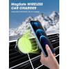 imageSUPCASE Car Phone Holder Designed for Magsafe Charger Rotatable Air Vent Car Mount Compatible with iPhone 131212 Mini12 Pro12 Pro Max Black