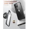 imageSUPCASE Unicorn Beetle Edge Series Case for iPhone 13 Pro 2021 Release 61 Inch Slim Frame Clear Case with TPU Inner Bumper ampamp Transparent Back CeruleanBlack