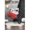 imageSUPCASE Unicorn Beetle Pro Series Case Designed for Airpods Pro FullBody Rugged Protective Case with Carabiner for Apple Airpods Pro BlackRed