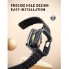 imageSUPCASE Unicorn Beetle Seal Case with Band for Apple Watch Series 987654SE 4544mm Rugged Protective Case with Magnetic Soft Silicone Strap Bands Black