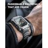 imageSUPCASE Unicorn Beetle Steel Case with Band for Apple Watch Series 98SE27654SE 4544mm Stainless Steel Metal Rugged Protective Case with Strap BandsSilver