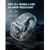 imageSUPCASE Unicorn Beetle Steel Case with Band for Apple Watch Series 98SE27654SE 4544mm Stainless Steel Metal Rugged Protective Case with Strap BandsSilver