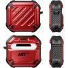 imageSUPCASE for AirPods 3rd Generation Case with Carabiner Supports Wireless Charging AntiScratch FullBody Rugged Shock Resistant Shockproof Hard Shell Protective Case for AirPods 3 2021 BlueRed