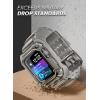 imageSUPCASE for Apple Watch 9876SE54 4544mm Case with Band Unicorn Beetle Pro AntiScratch Bumper Protector Rugged Men Cover with Adjustable Strap Band for iWatch 9876SE54 FrostBlakClear