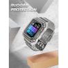 imageSUPCASE for Apple Watch 9876SE54 4544mm Case with Band Unicorn Beetle Pro AntiScratch Bumper Protector Rugged Men Cover with Adjustable Strap Band for iWatch 9876SE54 FrostBlakClear
