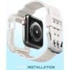imageSUPCASE for Apple Watch 9876SE54 4544mm Case with Band Unicorn Beetle Pro AntiScratch Bumper Protector Rugged Men Cover with Adjustable Strap Band for iWatch 9876SE54 FrostBlakWhite