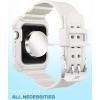 imageSUPCASE for Apple Watch 9876SE54 4544mm Case with Band Unicorn Beetle Pro AntiScratch Bumper Protector Rugged Men Cover with Adjustable Strap Band for iWatch 9876SE54 FrostBlakWhite