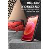 imageSUPCASE for iPhone 12 Case  iPhone 12 Pro Case with Screen Protector Unicorn Beetle Pro Builtin Stand ampamp BeltClip FullBody Rugged Protective Phone Case for iPhone 12  12 Pro 61quot BlackMetallic Red