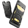 imageSUPCASE Adhesive Slim Wallet2Pack Ultra Thin StickOn Silicone Credit Card Holder Sticker Adhesive Cell Phone Wallet Compatible for Most Smartphonesnot fit Mobile Phones with Curved BackBlack