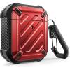 imageSUPCASE Unicorn Beetle Pro Series Case Designed for Airpods 1 ampamp 2 FullBody Rugged Protective Case with Carabiner for Apple Airpods 1st ampamp 2nd PurpleRed