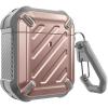 imageSUPCASE Unicorn Beetle Pro Series Case Designed for Airpods 1 ampamp 2 FullBody Rugged Protective Case with Carabiner for Apple Airpods 1st ampamp 2nd PurpleRoseGold