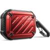 imageSUPCASE Unicorn Beetle Pro Series Case Designed for Airpods Pro FullBody Rugged Protective Case with Carabiner for Apple Airpods Pro BlackRed