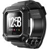imageSUPCASE Watch Bands for Fitbit Versa ampamp Fitbit Versa Lite Unicorn Beetle Pro Protective Replacement Wristband Case Band for Fitbit Versa Black