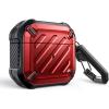 imageSUPCASE for AirPods 3rd Generation Case with Carabiner Supports Wireless Charging AntiScratch FullBody Rugged Shock Resistant Shockproof Hard Shell Protective Case for AirPods 3 2021 BlueRed
