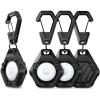 imageSUPCASE for Apple AirTag Case with Keychain Carabiner AntiScratch Shockproof Soft Silicone Protective AirTag Holder4 Pack  Dark