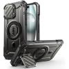 imageSUPCASE for iPhone 16e15 Case with Stand Unicorn Beetle Mag XT Compatible with MagSafe Builtin Camera Cover Stand Heavy Duty Magnetic Phone Case for iPhone 14iPhone 13 BlackBlack