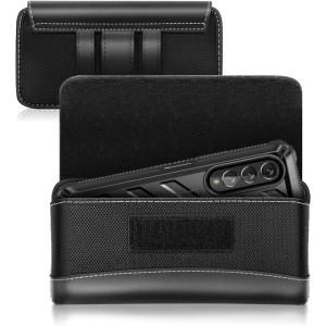 imageSUPCASE Galaxy Z Fold 6 Case with Belt Clip MilitaryGrade Drop Protection WearResisting Leather Pouch Cover for Z Fold 6543 BlackBlack
