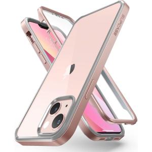 imageSUPCASE UB Edge Pro Series Case for iPhone 13 2021 Release 61 Inch Slim Frame Clear Protective Case with Builtin Screen Protector BlackPeach