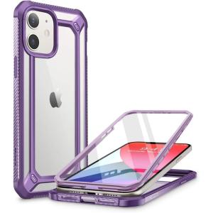 imageSUPCASE Unicorn Beetle EXO Pro Series Case for iPhone 12 Mini 2020 Release 54 Inch with Builtin Screen Protector Premium Hybrid Protective Clear Bumper Case BlackPurple