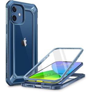 imageSUPCASE Unicorn Beetle EXO Pro Series Case for iPhone 12 Mini 2020 Release 54 Inch with Builtin Screen Protector Premium Hybrid Protective Clear Bumper Case BlackBlue