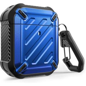 imageSUPCASE Unicorn Beetle Pro Series Case Designed for Airpods 1 ampamp 2 FullBody Rugged Protective Case with Carabiner for Apple Airpods 1st ampamp 2nd PurpleBlue