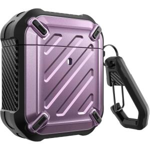 imageSUPCASE Unicorn Beetle Pro Series Case Designed for Airpods 1 ampamp 2 FullBody Rugged Protective Case with Carabiner for Apple Airpods 1st ampamp 2nd PurplePurple