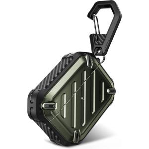 imageSUPCASE Unicorn Beetle Pro Series Case Designed for Airpods Pro 202320222019 FullBody Rugged Protective Case with Carabiner for AirPods Pro 2nd Generation  1st Generation DarkGreenDarkGreen
