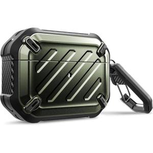 imageSUPCASE Unicorn Beetle Pro Series Case Designed for Airpods Pro FullBody Rugged Protective Case with Carabiner for Apple Airpods Pro BlackDarkGreen