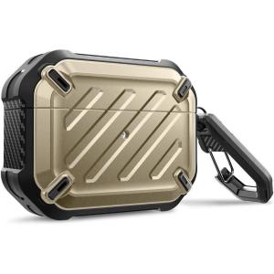 imageSUPCASE Unicorn Beetle Pro Series Case Designed for Airpods Pro FullBody Rugged Protective Case with Carabiner for Apple Airpods Pro BlackGold
