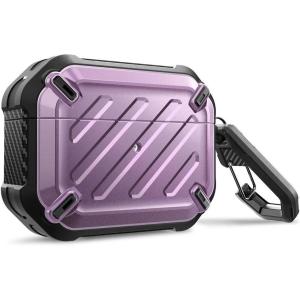 imageSUPCASE Unicorn Beetle Pro Series Case Designed for Airpods Pro FullBody Rugged Protective Case with Carabiner for Apple Airpods Pro BlackPurple