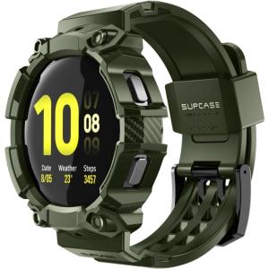 imageSUPCASE Unicorn Beetle Pro Series Case for Galaxy Watch 4 44mm 2021 Release Rugged Protective Case with Strap BandsDark Green
