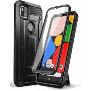 imageSUPCASE Unicorn Beetle Pro Series Case for Google Pixel 4A 2020 Release FullBody Rugged Holster Case with Builtin Screen Protector BlackBlack