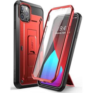 imageSUPCASE Unicorn Beetle Pro Series Case for iPhone 12 Pro Max 2020 Release 67 Inch Builtin Screen Protector FullBody Rugged Holster CaseBlackMetallic Red