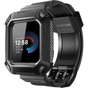 imageSUPCASE Unicorn Beetle Pro Watch Bands for Fitbit Versa 4  Fitbit Versa 3  Fitbit Sense 21 Protective Replacement Wristband Case BandBlack