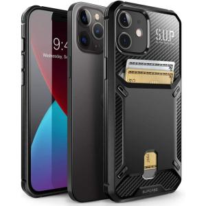 imageSUPCASE Unicorn Beetle Vault Series Case Designed for iPhone 12  iPhone 12 Pro 2020 Release 61 Inch Slim Protective Wallet Case with Builtin Card Holder Black