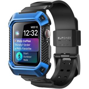 imageSUPCASE for Apple Watch 9876SE54 4544mm Case with Band Unicorn Beetle Pro AntiScratch Bumper Protector Rugged Men Cover with Adjustable Strap Band for iWatch 9876SE54 FrostBlakBlue